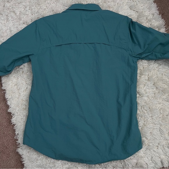Eddie Bauer Womens Adventurer Pro Teal Field Shirt Size S - Picture 9 of 9